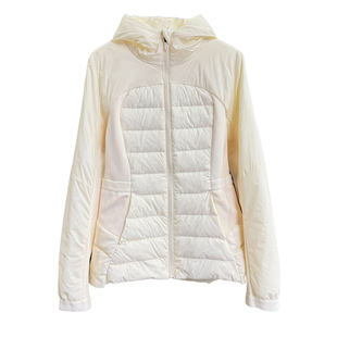 重磅P牌料!轻暖不臃肿!修身拼接鹅绒羽绒服连帽外套女 501CJ~JS