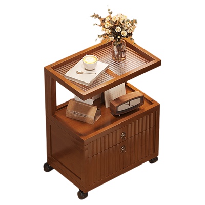 竹中生智带轮移动床头柜