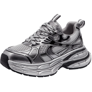 骆驼老爹鞋男2026年新款银月休闲鞋复古加绒厚底情侣增高运动鞋女