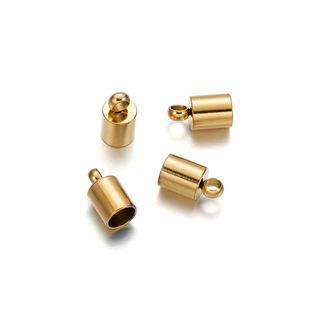 不锈钢带吊砝码扣 不掉色流苏帽圆皮绳扣diy手链项链吊钟饰品配件