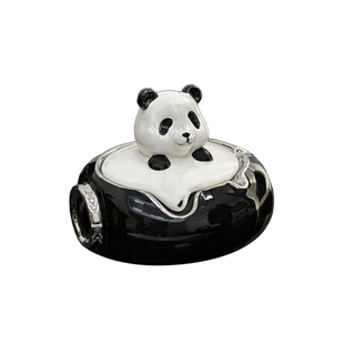 金卡佰烟灰缸可爱家用高级感小众烟缸带盖子大号创意客厅陶瓷摆件