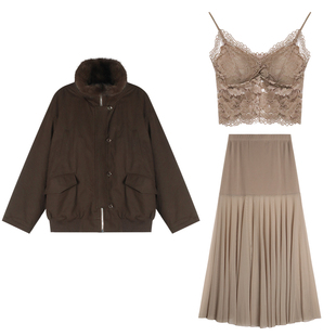 贰羊设计【梧秋】立领双门襟加厚宽松棉服夹克外套女设计感小众