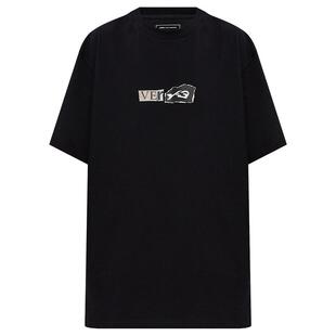 Y3 Y-3 海外直邮 男士时尚潮牌LOGO印花纯棉圆领短袖T恤 KQ9750