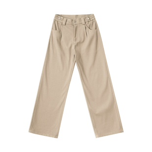 Hualun秋冬抗皱休闲裤男款韩版宽松型裤子直筒长裤cleanfit阔腿裤