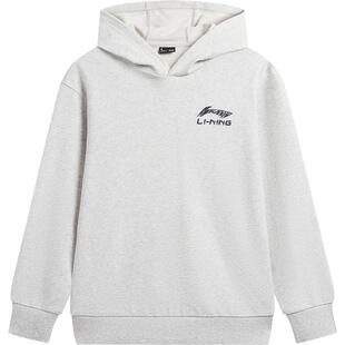 李宁儿童毛圈宽松连帽卫衣2026新款春秋款男童装女中大童春装上衣