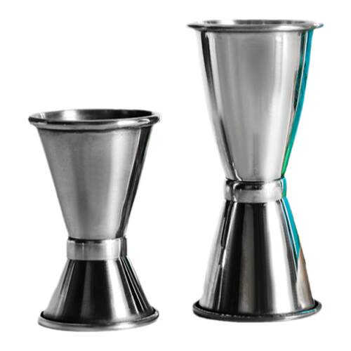 双头不锈钢盎司杯直边量杯量酒器 咖啡奶茶店用品鸡尾酒调酒工具