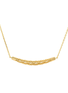 森吾《扶摇》镂空祥云纹银项链