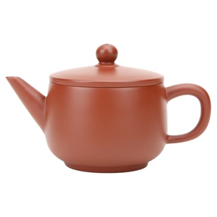 潮州西塘乡章氏朱泥手拉壶110cc大口汉瓦壶紫砂壶工夫小品红泥壶