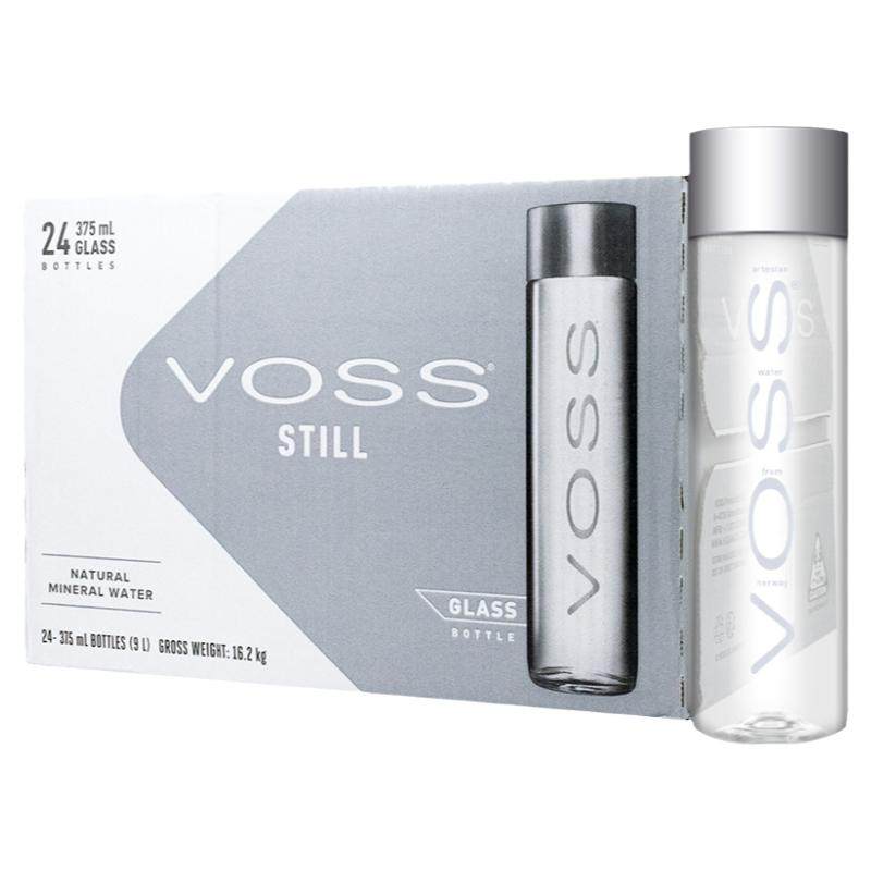Voss芙丝天然矿泉水375ml/800ml玻璃瓶商用高端饮用水天然弱碱性
