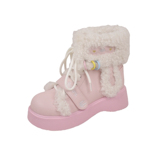 BONDORA叛逆小兔 原创lolita雪地靴毛绒厚底短靴加绒冬季保暖棉鞋