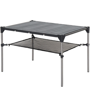 黑鹿户外几何折叠桌 野餐烧烤餐桌 露营摆摊多功能铝合金便携桌子