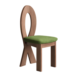 实木白蜡木餐桌人鱼餐椅简约餐椅餐桌椅子家用侘寂风椅子北欧书椅