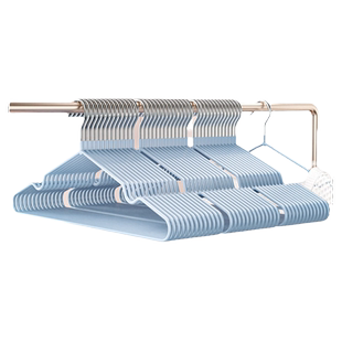 衣架家用挂衣100个衣服挂架撑子学生宿舍用防滑晾衣架不锈钢衣挂