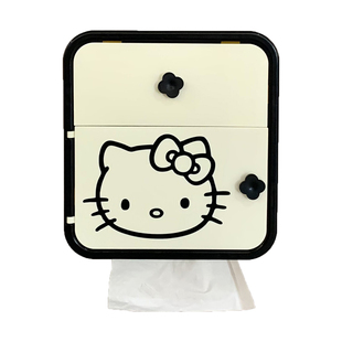 可爱纸巾盒壁挂式卫生间浴室防水卷筒纸收纳盒厕纸架卫生纸置物架