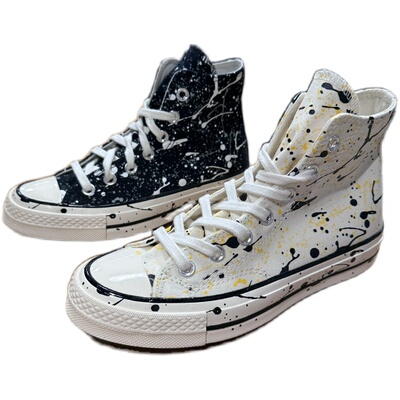 匡威正品1970s泼墨高帮帆布鞋