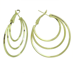 夸张耳环圈圈轻奢高级感2025超火年新爆款纯银针耳圈耳环显脸小女