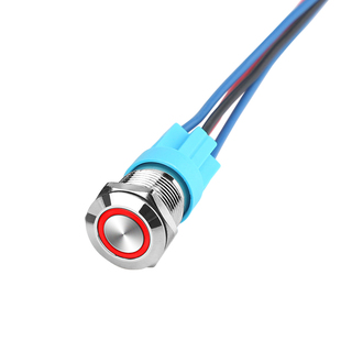 蓝波金属按钮开关大电流带自锁复位防水不锈钢12mm16mm19mm22mm