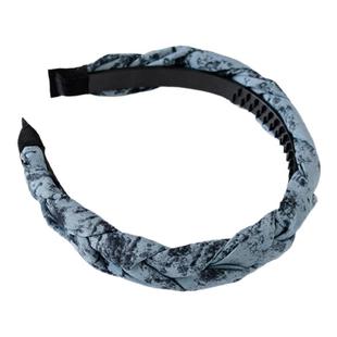 复古水墨晕染发箍女宽边高颅顶带齿防滑发卡外戴旅行头饰洗脸头箍