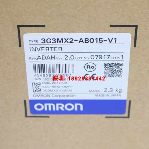 议价OMRONOMRON变频器3G3MX2-AB015-V1 単相AC200V全新原装质保一