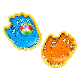 儿童手掌吸盘夜光抛接球室内户外运动亲子互动球拍儿童玩具手抛球