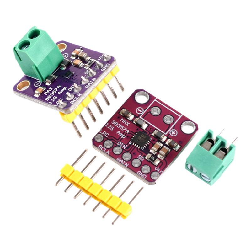 MAX98357 I2S 音频放大器模块 /无滤波D类放大 支持ESP32 树莓pi