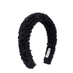 Becomi米白色秋冬羊羔毛绒发箍女加厚宽边头窟2025新款头饰头包脸