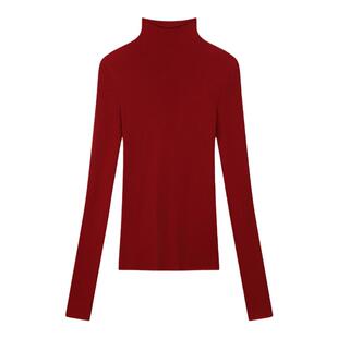 PaleBlueDot蓝点美利奴羊毛长袖半高领打底衫女秋冬时髦百搭亲肤