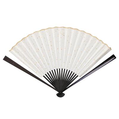 轻奢实木折扇红木乌木文玩扇子