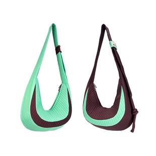 【山凹】SpicyCapSoul池金物原创复古撞色绣线月牙饺子包单肩斜挎