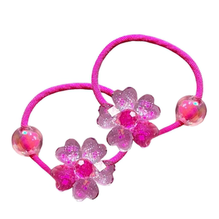 细闪亮片花朵儿童发绳可爱公主发圈高弹力扎小辫皮筋不伤发头发饰