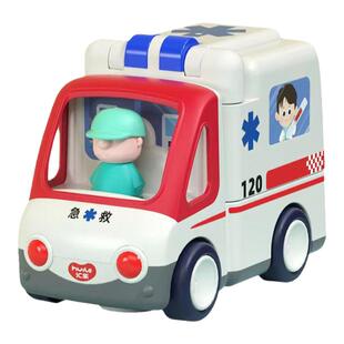 汇乐救护车消防车工程车宝宝早教声光玩具车仿真汽车模型节日礼物
