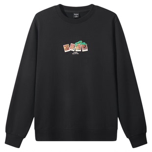 【金线刺绣】卡宾马年本命年纯棉卫衣男装春新款圆领红色上衣