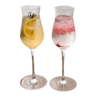 ins风鸡尾酒杯闻香杯玻璃香槟酒杯冷饮高脚杯郁金香杯创意试酒杯