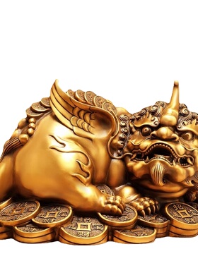 铜招财貔貅摆件客厅玄关乔迁礼物