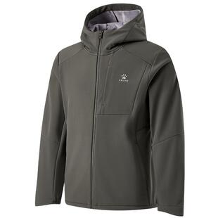 KELME卡尔美软壳衣连帽加绒梭织外套男2025冬季防风户外夹克冲锋