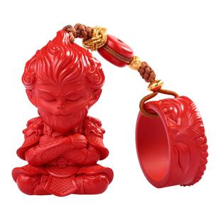 禧念正品原创朱砂孙悟空手把件解压黑神话悟空本命年手办礼物男士