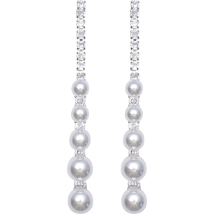 方糖家 赵露思同款极光澳白色珍珠长款耳环2025新款爆款耳钉秋冬