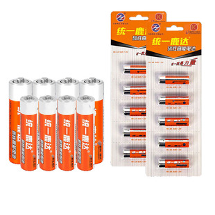 统一鹿达大容量5号7号遥控器闹钟鼠标玩具正品碳性电池家用干电池