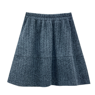 冬季加绒加厚花苞毛呢短裙半身裙女秋冬2025新款口袋A字裙子冬裙
