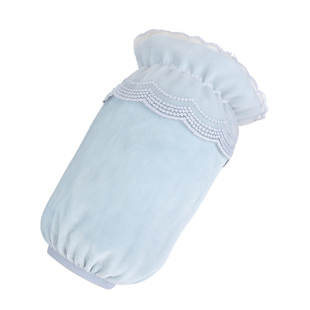 2025新款蕾丝袖套羽绒服女短秋冬护袖办公室上班套袖工作防脏手袖