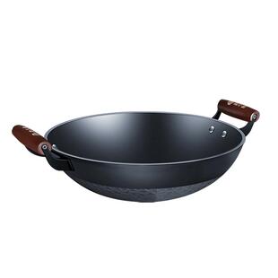 铁小鑫双耳铁锅炒锅家用炒菜锅老式生铁锅燃气灶适用无涂层不粘锅