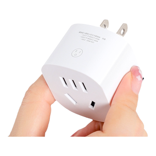 公牛两脚转三脚插座转换器迷你二孔转三孔转接头2变3项插头不带线