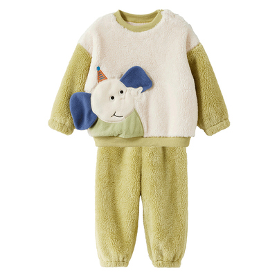 威尔贝鲁秋冬珊瑚绒家居服套装