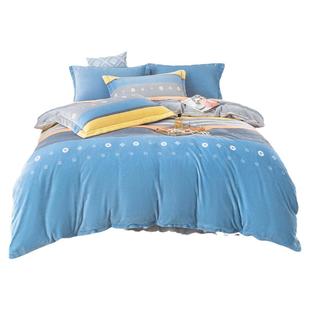 9斤加厚牛奶绒保暖四件套双面金貂绒法莱绒抗静电保暖被套床单冬