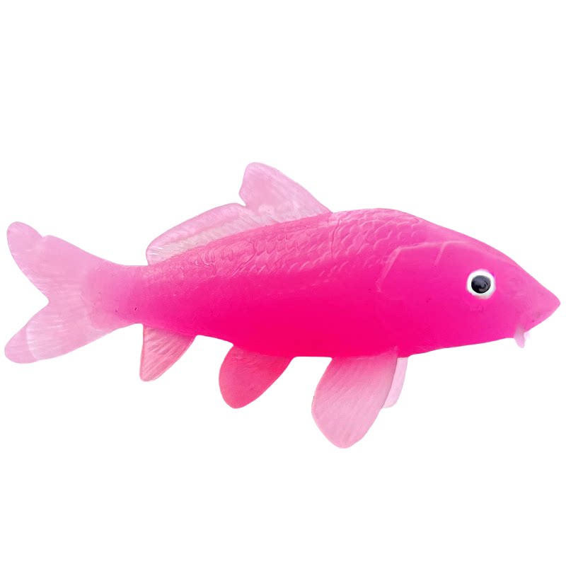 软胶仿真鲤鱼红色锦鲤金鱼缸戏水族箱装饰儿童过家家玩具捞鱼套装