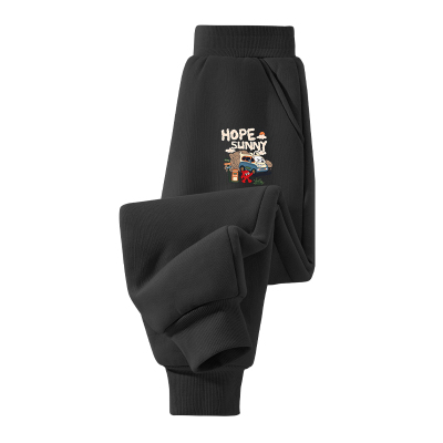 红豆男童加绒裤子一体绒加厚羊羔绒卫裤2025新款冬季长裤儿童棉裤