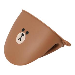 LINE FRIENDS硅胶手套防烫卡通厨房可爱隔热手夹烤箱烘焙专用防滑