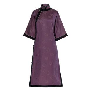 婉墨芳仪丨一城风絮丨春秋真丝红云纱民国风古法平裁旗袍优雅贵气