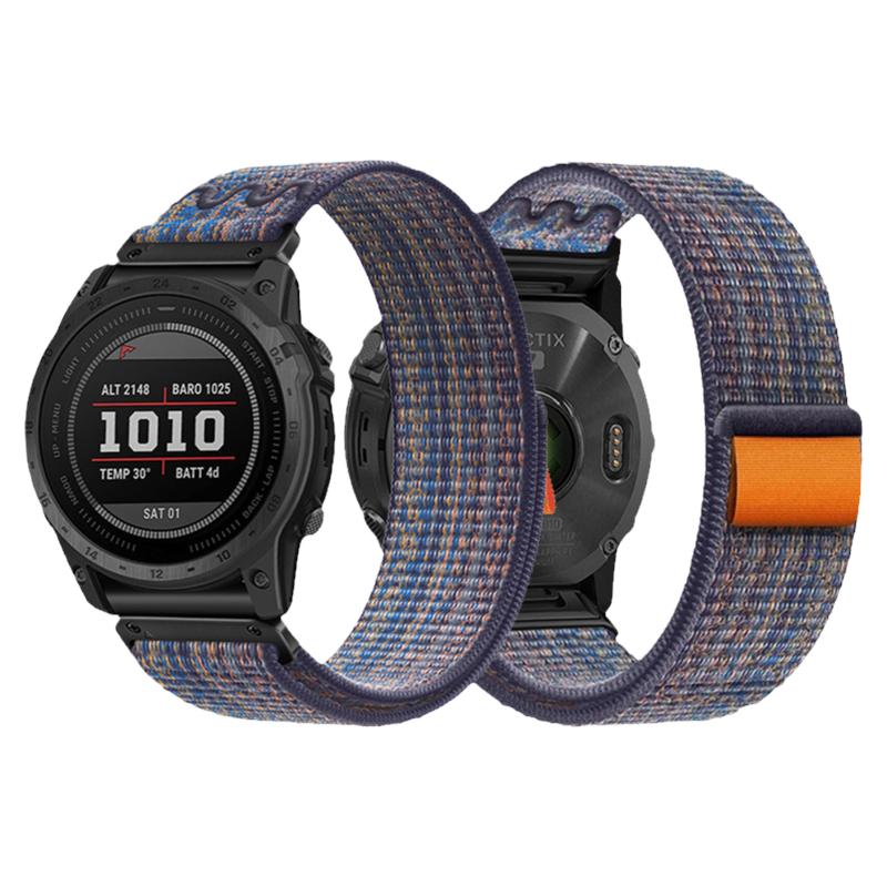 AKGLEADER尼龙回环手表带适用于佳明Garmin飞耐时Fenix8/7Pro/Fenix5/Fenix6/Forerunner935/945/955手表表带