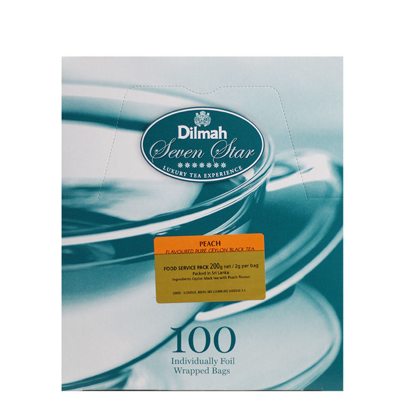 迪尔玛Dilmah蜜桃味红茶包100个独立包装袋泡茶包斯里兰卡进口
